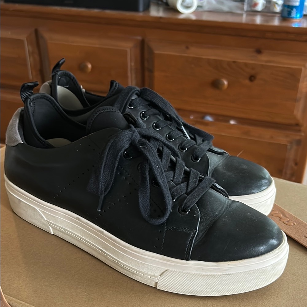 Call It Spring Black and White Athletic Shoes Minimalist Design